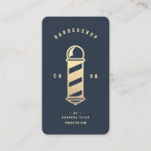 Moderner Goldbarren-Pole-Barbershop Männer-Haarsch Visitenkarte (Vorderseite)