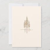 Moderner Goldbaumwald Rustikale Hochzeitseinladung Einladung (Rückseite)