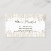 Moderner Goldconfetti-bewegliches Bräunen Visitenkarte (Rückseite)