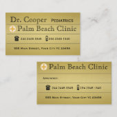 Moderner Golddoktor Clinic Appointment Cross Terminkarte (Vorne/Hinten)
