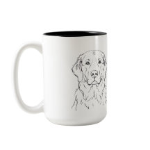 Moderner Golden Retriever Minimalistische Single L