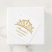 Moderner Goldene Glitzer-Effekt Tiara Quinceanera Geschenkanhänger (Beispiel)