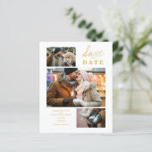 Moderner Goldener Effekt 3 Fotos Hochzeit (Stehend Vorderseite)