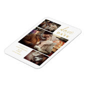 Moderner Goldener Effekt 3 maßgeschneiderte Fotos  Magnet (Linke Seite)