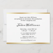 Moderner Goldener FOTO Abschluss Einladung (Rückseite)