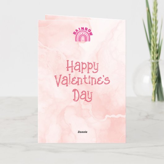 Moderner Goldener Regenbogen Romantische Valentine (Rückseite)