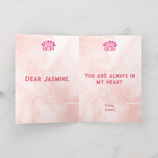 Moderner Goldener Regenbogen Romantische Valentine (Innen Abgelegt)