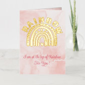 Moderner Goldener Regenbogen Romantische Valentine (Vorderseite)