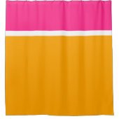 Moderner, goldgelber, cremefarbener, rosafarbener  duschvorhang (Vorderseite)
