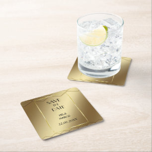 Moderner, goldgelber Untersetzer