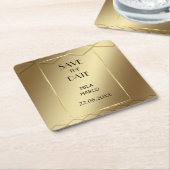 Moderner, goldgelber Untersetzer (angewinkelt)