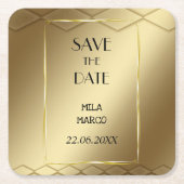 Moderner, goldgelber Untersetzer (Vorderseite)