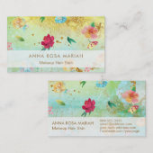 *~* moderner GoldGlitzer-Vintages Blumenmuster Visitenkarte (Vorne/Hinten)