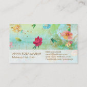 *~* moderner GoldGlitzer-Vintages Blumenmuster Visitenkarte (Rückseite)