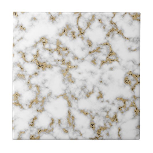 Moderner Goldgrauweißer Marmor Fliese (Vorderseite)