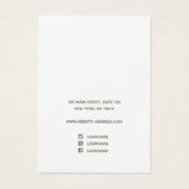 Moderner goldgrüner Abstrakter Blumenzitzer-Schrif (Rückseite)