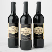 Moderner Goldkämmwein aus Honigbienen Weinetikett (Flaschen)