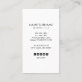 Moderner Goldkreis-aquamarine vertikale Visitenkarte (Rückseite)