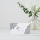 Moderner Goldlavendel Geode Achat - Visitenkarte (Stehend Vorderseite)