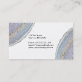 Moderner Goldlavendel Geode Achat - Visitenkarte (Rückseite)