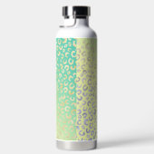 Moderner Goldleopard Print Yellow Minze Gradient Trinkflasche (Rechts)