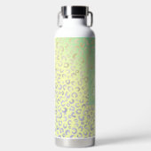 Moderner Goldleopard Print Yellow Minze Gradient Trinkflasche (Vorderseite)
