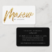 Moderner Goldmakeup-Künstler Visitenkarte (Vorne/Hinten)