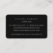 Moderner Goldmakeup-Künstler Visitenkarte (Rückseite)