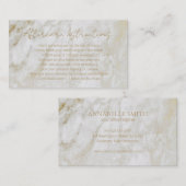 Moderner Goldmarmor Elegante Lashes Visitenkarte (Vorne/Hinten)