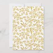 Moderner Goldmedaille-Glitzer verlasse Hochzeitsdu Einladung (Rückseite)