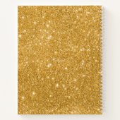Moderner Goldmedaillengewinn - Glitzer mit Liebe Notizblock (Rückseite)