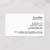 Moderner Goldmindestwert mit Monogramm blauer Quad Visitenkarte (Rückseite)