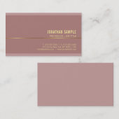 Moderner Goldnamen-Text-elegante Schablone Visitenkarte (Vorne/Hinten)