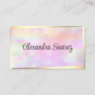 Moderner Goldrahmen Girly Pink Pastell Schönheit Visitenkarte