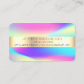 Moderner Goldrand, Pinselstrich Holographischer Lo Visitenkarte (Rückseite)