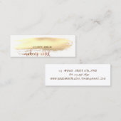 Moderner Goldrausch, Lipstick, Makeup Mini Visitenkarte (Vorne/Hinten)