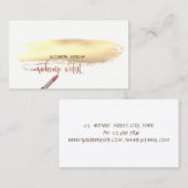 Moderner Goldrausch, Lipstick, Makeup Visitenkarte (Vorne/Hinten)