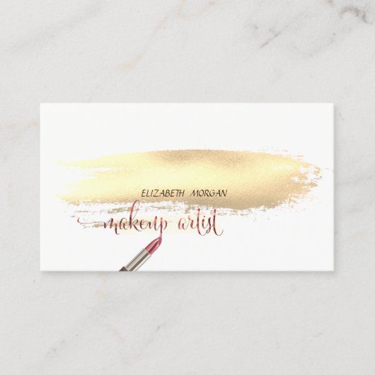Moderner Goldrausch, Lipstick, Makeup Visitenkarte (Vorderseite)