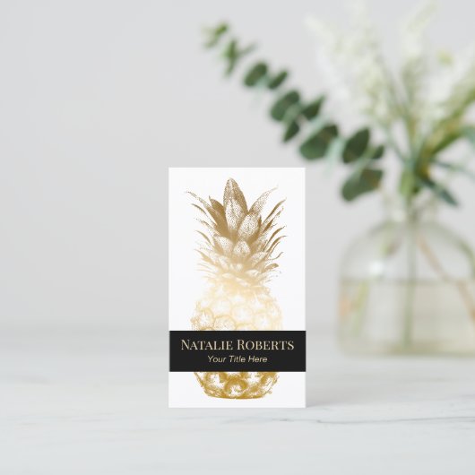 Moderner Goldrausch Visitenkarte (Stehend Vorderseite)