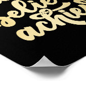 Moderner Goldream glauben, Motivierend Pl Poster (Ecke)