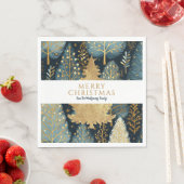 Moderner Goldreichtwald - Weihnachten Serviette (Beispiel)