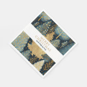 Moderner Goldreichtwald - Weihnachten Serviette (Ecke)