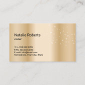 Moderner Goldreinigungsservice Silver Spray Floral Visitenkarte (Rückseite)