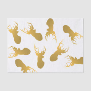 Moderner Goldren-Silhouette-Weihnachtsfeiertag Seidenpapier
