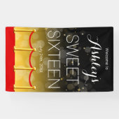 Moderner Goldroter Teppichhollywood-Bonbon 16 Banner (Horizontal)