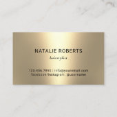 Moderner Goldschere Hand Friseursalon Visitenkarte (Rückseite)