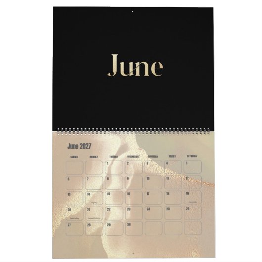 Moderner Goldschimmer-Chic Kalender (Jun 2027)