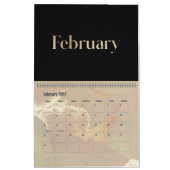 Moderner Goldschimmer-Chic Kalender (Feb 2027)