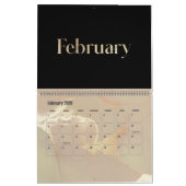 Moderner Goldschimmer-Chic Kalender (Feb 2026)