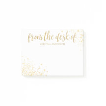 Moderner Goldschreibtisch-Name